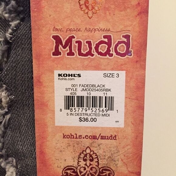 Mudd Distressed Jean Shorts - Picture 3 of 6